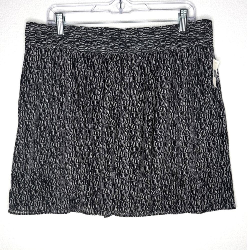 2011 GAP Black White Abstract Print Mini Skirt Size 12 NWT Pockets